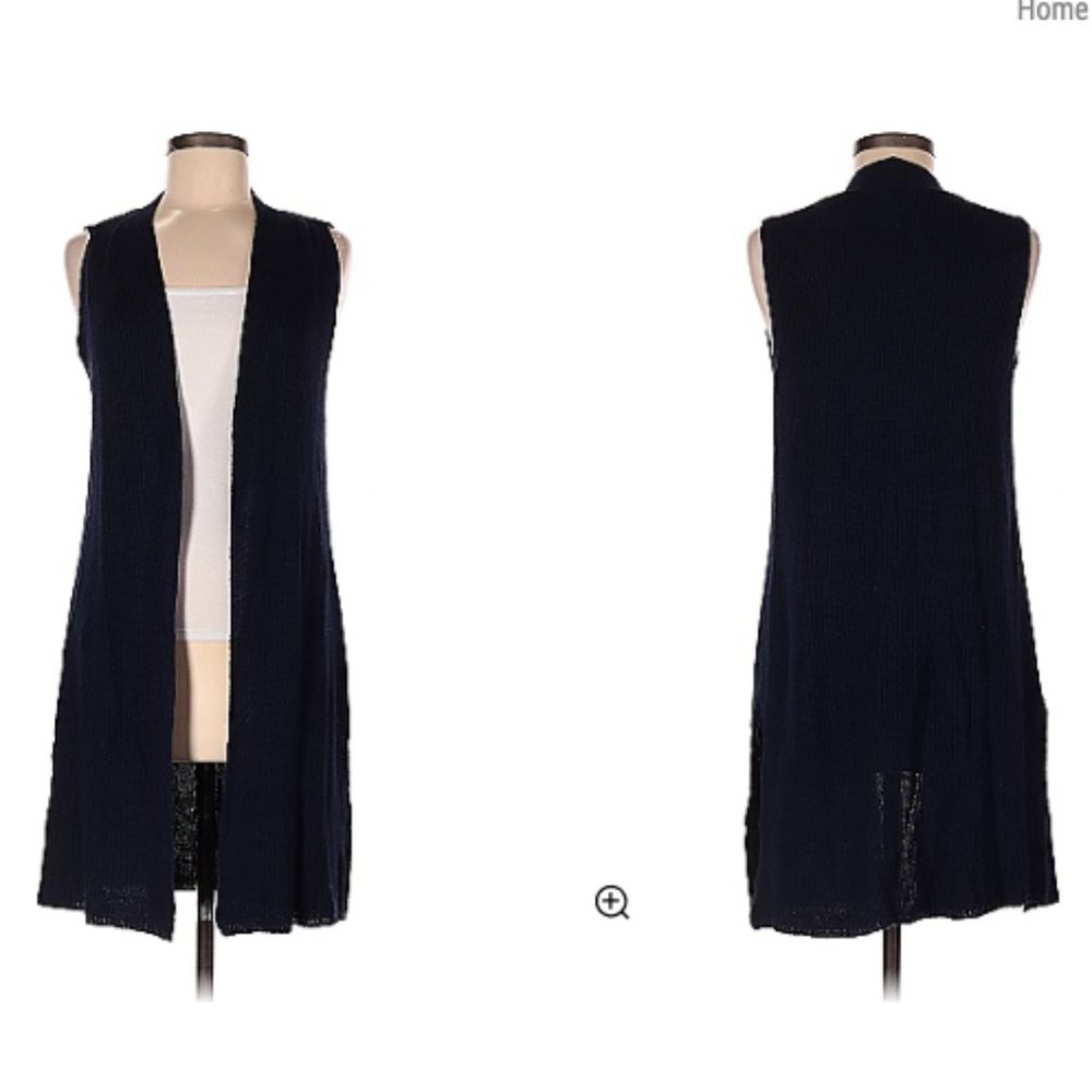 Ann Taylor thick sleeveless cardigan